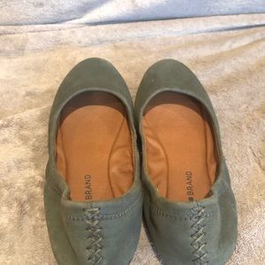 Lucky brand green ballet flats.